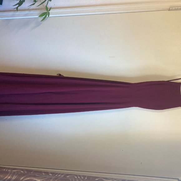 lulus red wine halter dress - Picture 4 of 4